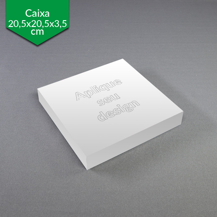 Caixa Quadrada 20,5x20,5x3,5cm